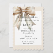 Champagne Moss Bow 16e verjaardag Kaart (Voorkant)