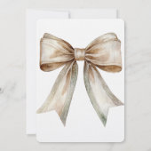 Champagne Moss Bow Vrijgezellenfeest Kaart (Achterkant)