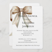 Champagne Moss Bow Vrijgezellenfeest Kaart (Voorkant / Achterkant)