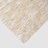 Champagne Nep Glitter Zebra Strepen Tissuepapier (Detail)