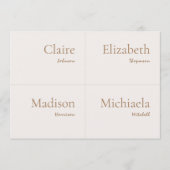 Champagne Neutrale Trouwplaats Kaart DIY (Voorkant)