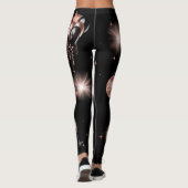 Champagne New Year Eve Celebration Roos Gold Leggings (Achterkant)