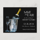 Champagne New Years Eve Formal Save the Date Aankondigingskaart (Voorkant)