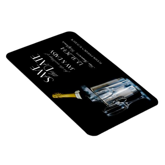 Champagne New Years Eve Formal Save the Date Magneet (Rechterzijde)