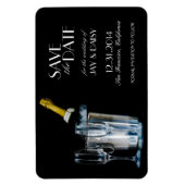 Champagne New Years Eve Formal Save the Date Magneet (Verticaal)
