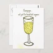 Champagne...niet alleen ontbijt meer briefkaart (Voorkant / Achterkant)