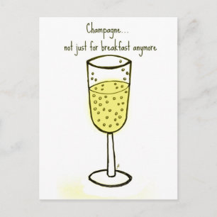 Champagne...niet alleen ontbijt meer briefkaart