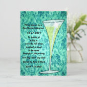 Champagne Nieuwjaarsuitnodiging Kaart (Staand voorkant)