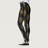 Champagne nieuwjaarsviering zwart leggings (Links)