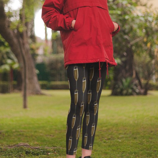 Champagne nieuwjaarsviering zwart leggings