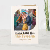 Champagne Nights Champagne Retro New Year Photo Feestdagen Kaart (Voorkant)