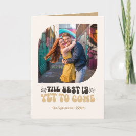 Champagne Nights Champagne Retro New Year Photo Feestdagen Kaart