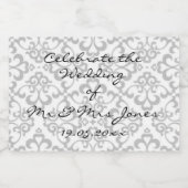 Champagne (of wijn) Etiketten voor flesjes - wit e (Enkel label)