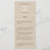 Champagne Omgekeerde Ampersand Bruiloft | Elegant Menu (Voorkant)