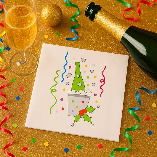 Champagne on Ice Chiller Napkins Servet