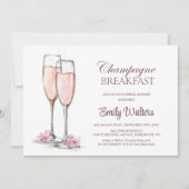 Champagne Ontbijt Vrijgezellenfeest Kaart (Voorkant)