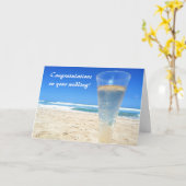 Champagne op de Kaart van het Huwelijk van het (Gele Bloem)