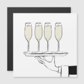 Champagne op een lade (Voorkant / Achterkant)