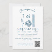 Champagne op het ijs | Après Ski Winter Bacheloret Kaart (Voorkant)