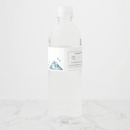 Champagne op het ijs | Après Ski Winter Bacheloret Waterfles Etiket (Achterkant)