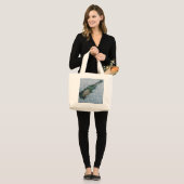 Champagne op ijs 2012 grote tote bag (Voorkant (model))