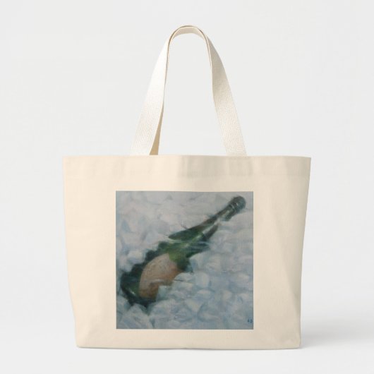 Champagne op ijs 2012 grote tote bag (Voorkant)