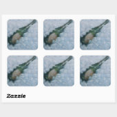 Champagne op ijs 2012 vierkante sticker (Vel)