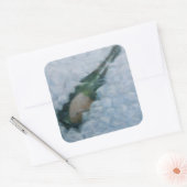 Champagne op ijs 2012 vierkante sticker (Envelop)