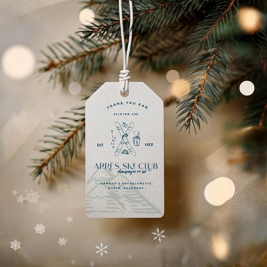 Champagne op Ijs | Après Ski Winter Bachelorette Cadeaulabel