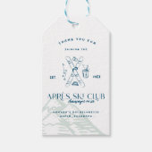 Champagne op Ijs | Après Ski Winter Bachelorette Cadeaulabel (Voorkant)