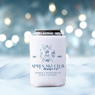 Champagne op Ijs   Après Ski Winter Bruidsmeisjesu Blikjeskoeler