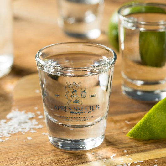 Champagne op ijs | Après Ski Winter Bruidsmeisjesu Shot Glas