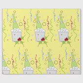 Champagne op papier voor het oppakken van ijsbreke (Vlak)