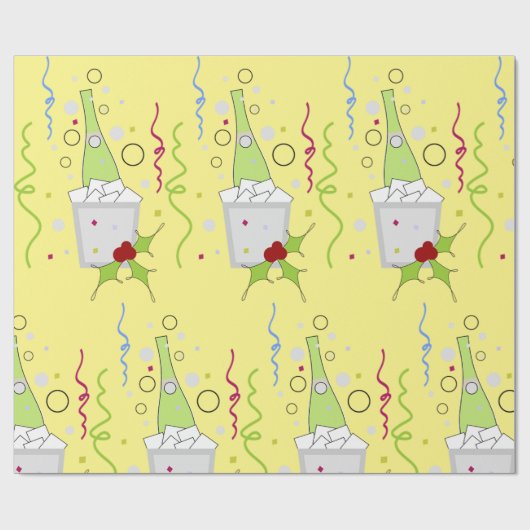 Champagne op papier voor het oppakken van ijsbreke (Vlak)
