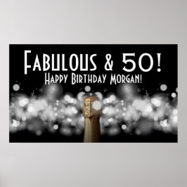 Champagne op Poster van de Black & White Bokeh Par