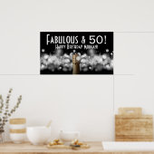 Champagne op Poster van de Black & White Bokeh Par (Keuken)