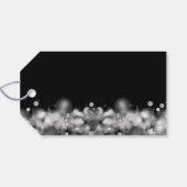 Champagne op Zwarte Feest Favor  Cadeaulabel (Achterkant Horizontaal)