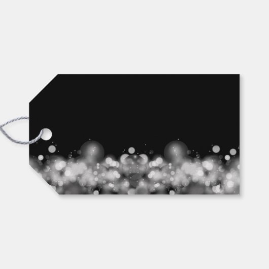 Champagne op Zwarte Feest Favor  Cadeaulabel (Achterkant Horizontaal)