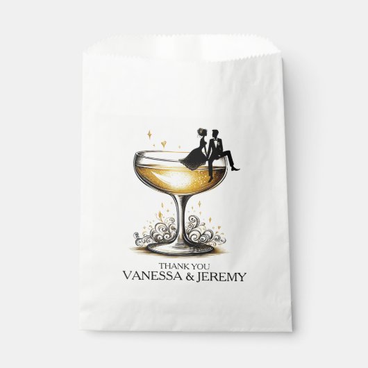 Champagne Paar Bedankzakje (Voorkant)