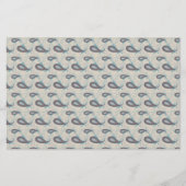 Champagne Paisley Pattern Briefpapier (Voorkant)