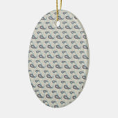 Champagne Paisley Pattern Keramisch Ornament (Links)