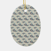 Champagne Paisley Pattern Keramisch Ornament (Achterkant)