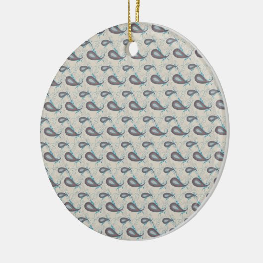 Champagne Paisley Pattern Keramisch Ornament (Links)