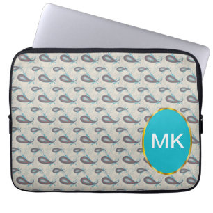 Champagne Paisley Pattern Laptop Sleeve