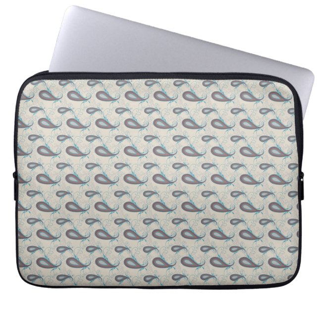 Champagne Paisley Pattern Laptop Sleeve (Voorkant)