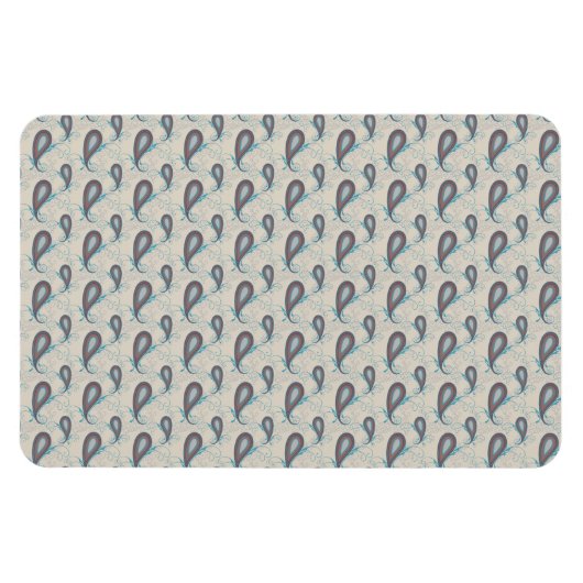 Champagne Paisley Pattern Magneet (Horizontaal)