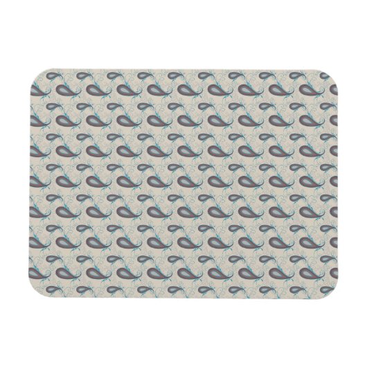 Champagne Paisley Pattern Magneet (Horizontaal)