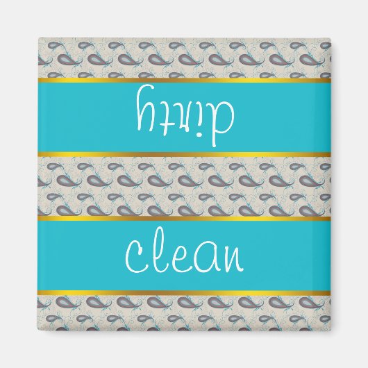 Champagne Paisley Pattern Magneet (Voorkant)