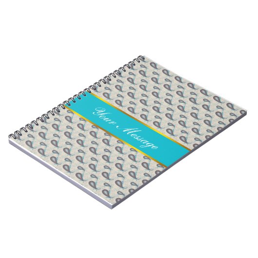 Champagne Paisley Pattern Notitieboek (Linkerzijde)