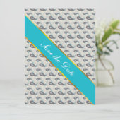 Champagne Paisley Pattern Save The Date (Staand voorkant)